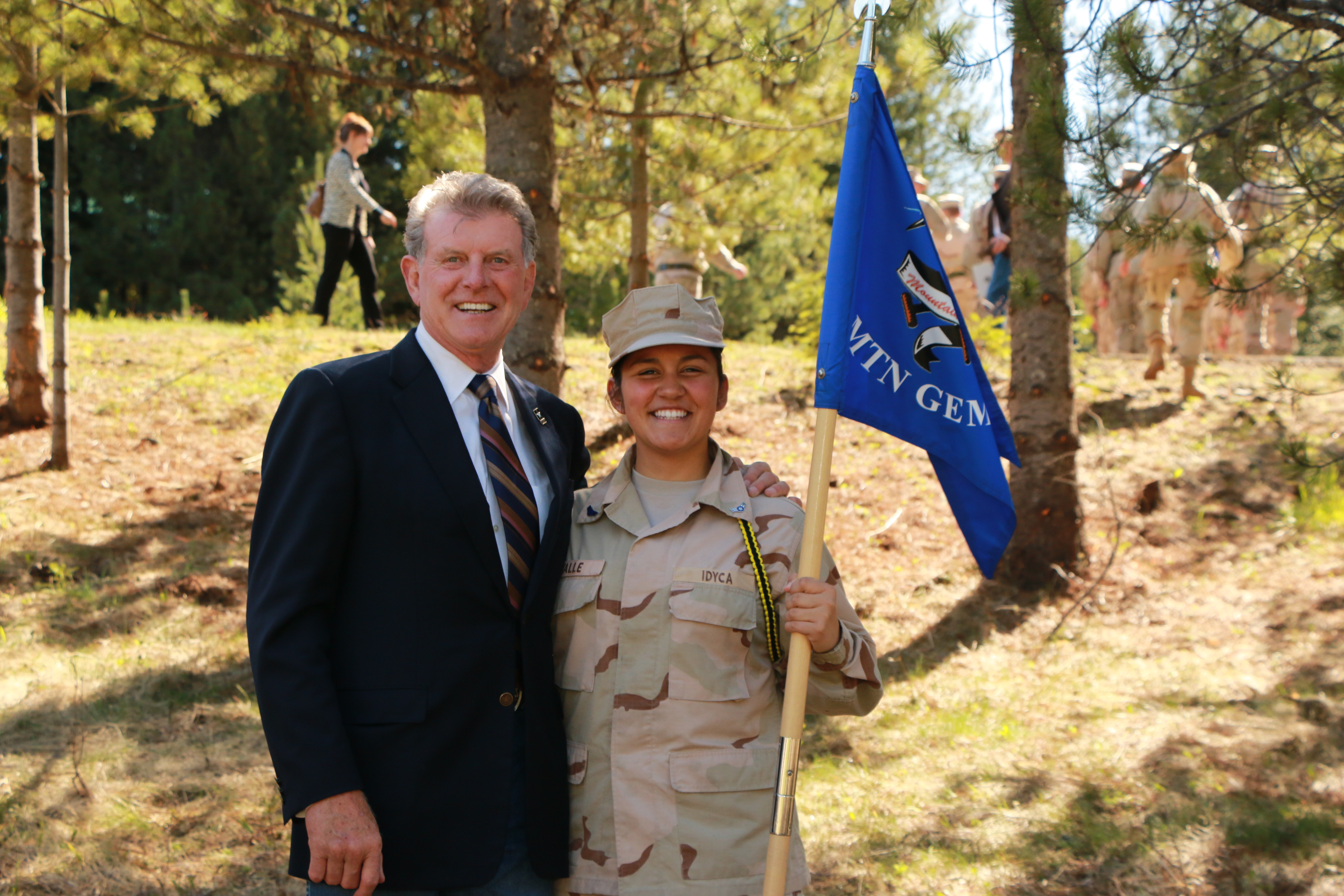 Cadet Valle with Governor