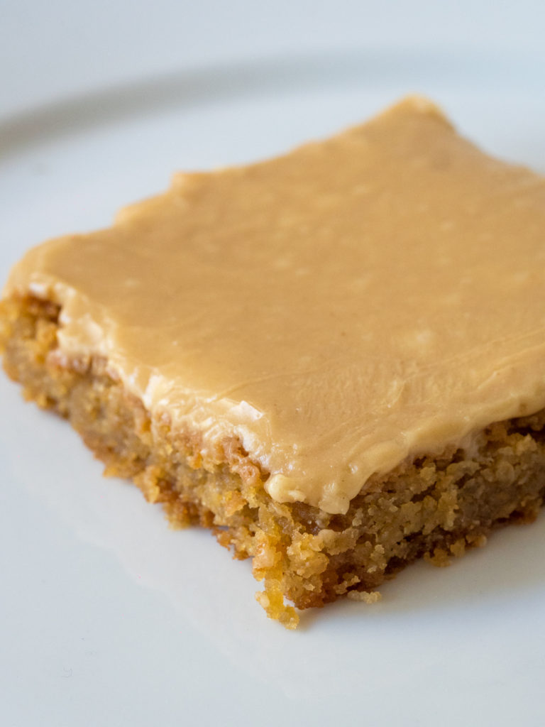 Peanut Butter Bars with Glaze